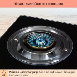 Barzona 2 Campingkocher 2 Brenner 3,4 & 4,3 KW Glasplatte Edelstahl -Outdoor Grills Verkaufsgeschäft 10040044 de 0005 usp