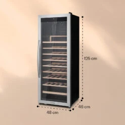 Vinamour 46 Uno Weinkühlschrank 1 Zonen 155 L/46 Fl. 4-18 °C Edelstahl -Outdoor Grills Verkaufsgeschäft 10040059 yy 0006 dimensions