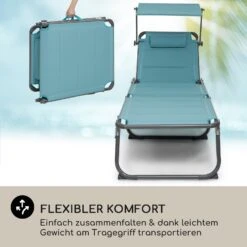Amalfi Sonnenliege 70 X 37 X 200 Cm Sonnenblende 5-stufige Rückenlehne Stahlrohr Witterungsbeständig -Outdoor Grills Verkaufsgeschäft 10040074 de 0005 logo