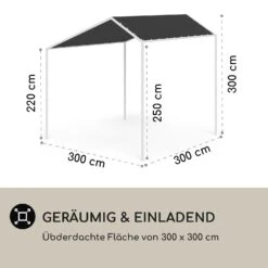 Blumfeldt La Rochelle Gazebo Schrägdach UV 50+ Aluminium Polyester -Outdoor Grills Verkaufsgeschäft 10040098 de 0004 logo