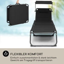 Amalfi Sonnenliege 70 X 37 X 200 Cm Sonnenblende 5-stufige Rückenlehne Stahlrohr Witterungsbeständig -Outdoor Grills Verkaufsgeschäft 10040101 de 0005 logo