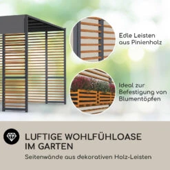 Valence Gazebo 3x3 M UV50+ Wasserabweisend LED-Solar-Beleuchtung Solar-Panel -Outdoor Grills Verkaufsgeschäft 10040112 de 0003 logo