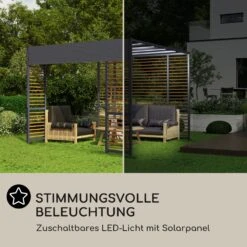 Valence Gazebo 3x3 M UV50+ Wasserabweisend LED-Solar-Beleuchtung Solar-Panel -Outdoor Grills Verkaufsgeschäft 10040112 de 0004 logo