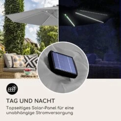 Blumfeldt Calais Sonnenschirm LED Aluminium-Rahmen Polyester-Bespannung UV 50 -Outdoor Grills Verkaufsgeschäft 10040120 de 0005 logo