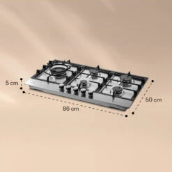 Ignito Chef Edition 5 Zonen Gaskochfeld 5-flammig Sabaf-Brenner Glaskeramik -Outdoor Grills Verkaufsgeschäft 10040147 yy 0007 dimensions