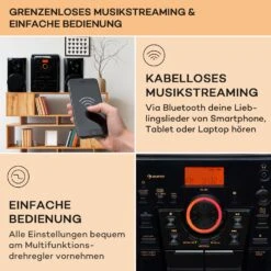 Franklin Stereoanlage Plattenspieler 3-fach-CD-Player BT Kassetten AUX USB-Port 10 Franklin Stereoanlage Plattenspieler 3-fach-CD-Player BT Kassetten AUX USB-Port -Outdoor Grills Verkaufsgeschäft 10040148 de 0004 usp