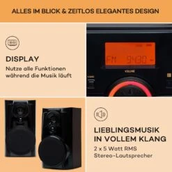 Franklin Stereoanlage Plattenspieler 3-fach-CD-Player BT Kassetten AUX USB-Port 12 Franklin Stereoanlage Plattenspieler 3-fach-CD-Player BT Kassetten AUX USB-Port -Outdoor Grills Verkaufsgeschäft 10040148 de 0006 usp