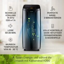 New Breeze 7 Mobile Klimaanlage 7000BTU 2,1kW 34m² Mobil Fernbedienung -Outdoor Grills Verkaufsgeschäft 10040152 de 0003 usp