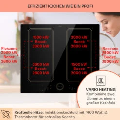 Victoria 4 Flex Induktionskochfeld Einbau 7000W 2 Flexzonen Timer -Outdoor Grills Verkaufsgeschäft 10040201 de 0003 usp