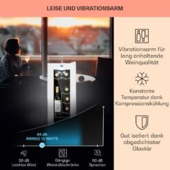 Shiraz 12 Slim Uno Weinkühlschrank 32l/12Fl.Touch 85 W 5-18 °C LED -Outdoor Grills Verkaufsgeschäft 10040213 de 0004 usp