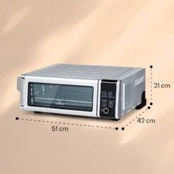 Vita-Crisp Heißluftfritteuse 1700W 10L 8 Funktionen Platzsparend -Outdoor Grills Verkaufsgeschäft 10040224 yy 0007 dimensions