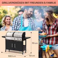 Kingsville 3.1 Kombigrill Gas + Kohle 10,9 KW 3+1 Brenner -Outdoor Grills Verkaufsgeschäft 10040270 de 0007 usp