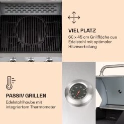 Lucifer 3 Gasgrill 3 X 3,6 KW Brenner 60x45cm Grill Edelstahl Mobil -Outdoor Grills Verkaufsgeschäft 10040280 de 0004 logo