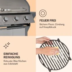 Lucifer 3 Gasgrill 3 X 3,6 KW Brenner 60x45cm Grill Edelstahl Mobil -Outdoor Grills Verkaufsgeschäft 10040280 de 0007 logo