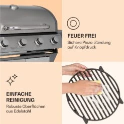Lucifer 4 Gasgrill 4 X 3,6 KW Brenner 69x45cm Grill Edelstahl Mobil -Outdoor Grills Verkaufsgeschäft 10040281 de 0007 logo