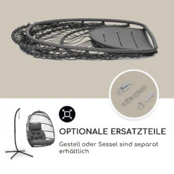 Biarritz Individuelle Hängesessel PE Aluminium Polyrattan 130 Kg -Outdoor Grills Verkaufsgeschäft 10040299 de 0005 usp