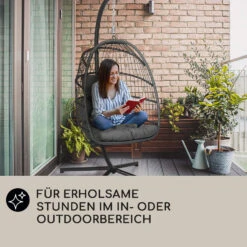 Biarritz Individuelle Hängesessel PE Aluminium Polyrattan 130 Kg -Outdoor Grills Verkaufsgeschäft 10040299 de 0006 usp