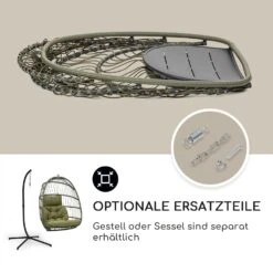 Biarritz Individuelle Hängesessel PE Aluminium Polyrattan 130 Kg -Outdoor Grills Verkaufsgeschäft 10040300 de 0005 usp