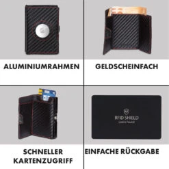 ZNAP Airtag Wallet 8 Karten Münzfach 9x1,5x6 Cm (BxHxT) RFID-Schutz -Outdoor Grills Verkaufsgeschäft 10040309 de 0003 logo
