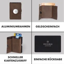 ZNAP Airtag Wallet 8 Karten Münzfach 9x1,5x6 Cm (BxHxT) RFID-Schutz -Outdoor Grills Verkaufsgeschäft 10040311 de 0003 logo
