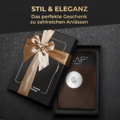 ZNAP Airtag Wallet 8 Karten Münzfach 9x1,5x6 Cm (BxHxT) RFID-Schutz -Outdoor Grills Verkaufsgeschäft 10040311 de 0008 usp