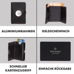 ZNAP Airtag Wallet 12 Karten Münzfach 9x1,8x6 Cm (BxHxT) RFID-Schutz -Outdoor Grills Verkaufsgeschäft 10040313 de 0003 logo