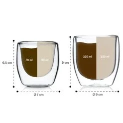 Glaswerk Mirano Doppelwandige Thermogläser Set Handgemacht Borosilikatglas -Outdoor Grills Verkaufsgeschäft 10040321 yy 0007 dimensions