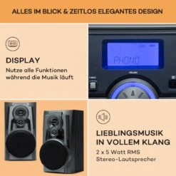 388 Franklin DAB+ Stereoanlage 3-fach-CD-Player BT AUX USB-Port -Outdoor Grills Verkaufsgeschäft 10040361 de 0006 usp