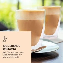 DUOS Doppelwandiges Glas | Thermoglas | 310 Ml | Trinkglas | Espressoglas, Teeglas, Shotglas | Für Heiße Und Kalte Getränke | Borosilikatglas| Hitze- Und Kältebeständig | Handgemacht | Spülmaschinenfest | Schwebe-Effekt -Outdoor Grills Verkaufsgeschäft 10040364 de 0004 logo