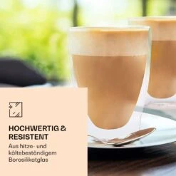 DUOS Doppelwandiges Glas | Thermoglas | 310 Ml | Trinkglas | Espressoglas, Teeglas, Shotglas | Für Heiße Und Kalte Getränke | Borosilikatglas| Hitze- Und Kältebeständig | Handgemacht | Spülmaschinenfest | Schwebe-Effekt -Outdoor Grills Verkaufsgeschäft 10040372 de 0003 logo