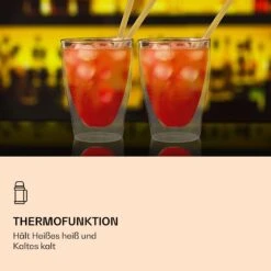 DUOS Doppelwandiges Glas | Thermoglas | 310 Ml | Trinkglas | Espressoglas, Teeglas, Shotglas | Für Heiße Und Kalte Getränke | Borosilikatglas| Hitze- Und Kältebeständig | Handgemacht | Spülmaschinenfest | Schwebe-Effekt -Outdoor Grills Verkaufsgeschäft 10040372 de 0004 logo