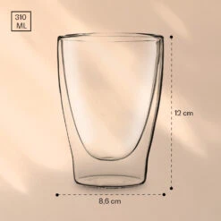 DUOS Doppelwandiges Glas | Thermoglas | 310 Ml | Trinkglas | Espressoglas, Teeglas, Shotglas | Für Heiße Und Kalte Getränke | Borosilikatglas| Hitze- Und Kältebeständig | Handgemacht | Spülmaschinenfest | Schwebe-Effekt -Outdoor Grills Verkaufsgeschäft 10040372 yy 0007 logo