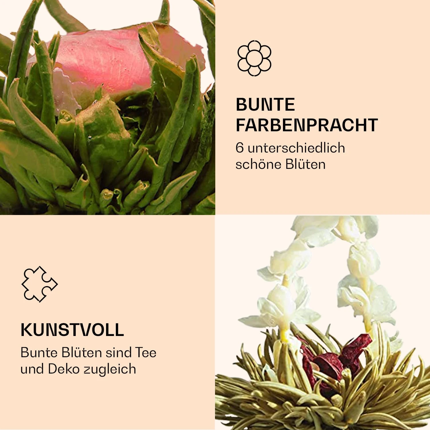 Teeblumen 6 Verschiedene Sorten Einzeln Verpackt Sehr Ergiebig 6 Teeblumen 6 Verschiedene Sorten Einzeln Verpackt Sehr Ergiebig – Bild 6