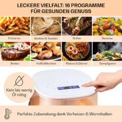 Air Bloom Heißluftfritteuse Dampffunktion 1500W 7,5 Liter 16 Programme -Outdoor Grills Verkaufsgeschäft 10040496 de 0004 usp