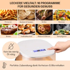 Air Bloom Heißluftfritteuse Dampffunktion 1500W 7,5 Liter 16 Programme -Outdoor Grills Verkaufsgeschäft 10040497 de 0004 usp