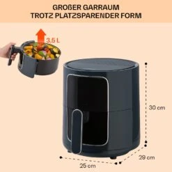 Crisp-Pro Heißluftfritteuse Air Fryer 1400W 3,5 Ltr 8 Programme Timer -Outdoor Grills Verkaufsgeschäft 10040701 de 0006 logo