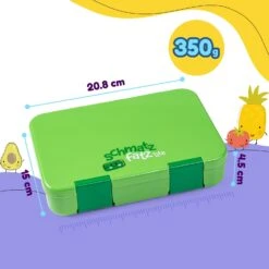 Schmatzfatz By Lite Lunchbox 6 Fächer 20,8x4,5x15 Cm BPA-frei Tritan -Outdoor Grills Verkaufsgeschäft 10040715 yy 0008 dimensions