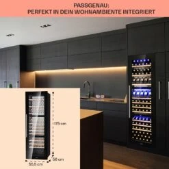 Vinsider 89 Built-In Trio Built-In Weinkühlschrank 5 – 18 °C Touch-Bedienfeld Holzregale -Outdoor Grills Verkaufsgeschäft 10040720 de 0006 usp