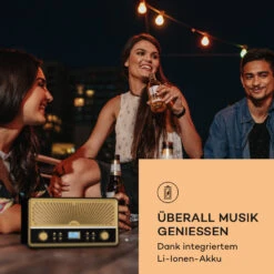 Glastonbury Go Digital-Radio Stereo Akku BT DAB/UKW MP3 USB Line-In -Outdoor Grills Verkaufsgeschäft 10041150 de 0005 usp