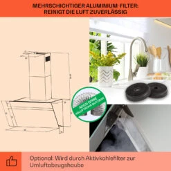 Ava 60 Dunstabzugshaube 60cm Wandhaube WiFi A++ 515m³/h Touch -Outdoor Grills Verkaufsgeschäft 10041169 de 0005 usp