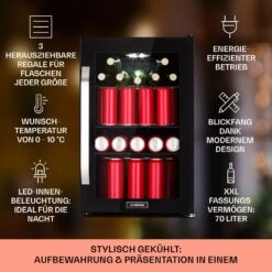 Beersafe 70 Bierzeit Edition Kühlschrank 70 Ltr 3 Böden Glas Edelstahl -Outdoor Grills Verkaufsgeschäft 10041176 de 0002 usp