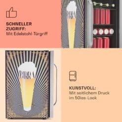Beersafe 70 Birra Edition Kühlschrank 70 Ltr 3 Böden Glastür Edelstahl -Outdoor Grills Verkaufsgeschäft 10041177 de 0004 usp