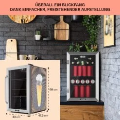 Beersafe 70 Birra Edition Kühlschrank 70 Ltr 3 Böden Glastür Edelstahl -Outdoor Grills Verkaufsgeschäft 10041177 de 0007 usp