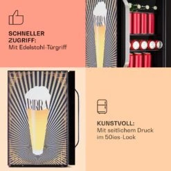 Beersafe 70 Birra Edition Kühlschrank 70 Liter 3 Böden Glas Edelstahl -Outdoor Grills Verkaufsgeschäft 10041178 de 0004 usp