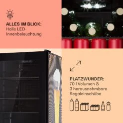 Beersafe 70 Birra Edition Kühlschrank 70 Liter 3 Böden Glas Edelstahl -Outdoor Grills Verkaufsgeschäft 10041178 de 0005 usp