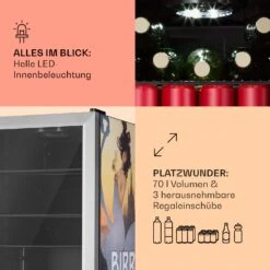 Beersafe 70 Birra Milano Edition Kühlschrank 70 Liter 3 Böden Panoramaglastür Edelstahl -Outdoor Grills Verkaufsgeschäft 10041179 de 0005 usp