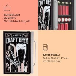 Beersafe 70 Craft Beer Edition Kühlschrank 70 Liter Glastür Edelstahl -Outdoor Grills Verkaufsgeschäft 10041181 de 0004 usp