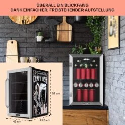 Beersafe 70 Craft Beer Edition Kühlschrank 70 Liter Glastür Edelstahl -Outdoor Grills Verkaufsgeschäft 10041181 de 0007 usp