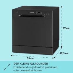 Amazonia 8 Geschirrspülmaschine 1620 Watt Für 8 Maßgedecke 49 DB Aquastop -Outdoor Grills Verkaufsgeschäft 10041204 de 0005 usp
