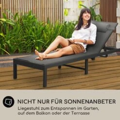 Lucca Lounger Liegestuhl Polyester Aluminium 4-Stufen -Outdoor Grills Verkaufsgeschäft 10041235 de 0006 usp